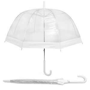 Clear See-Through Bubble Dome with Color Trim Elite Fashion Umbrella